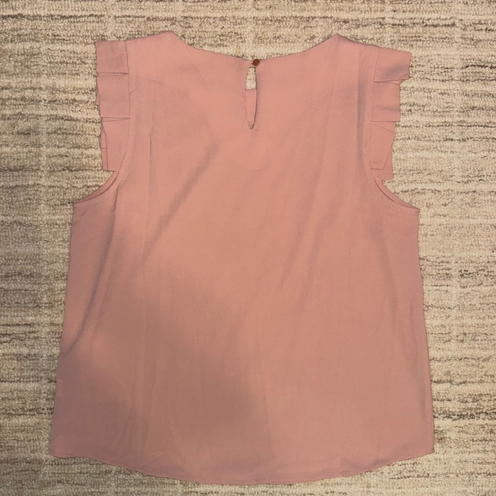 Excellent Condition Cap Ruffle Sleeve Key Hole Back Top Womens XL - Picture 4 of 5